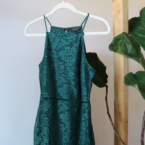 Topshop emerald green cocktail dress